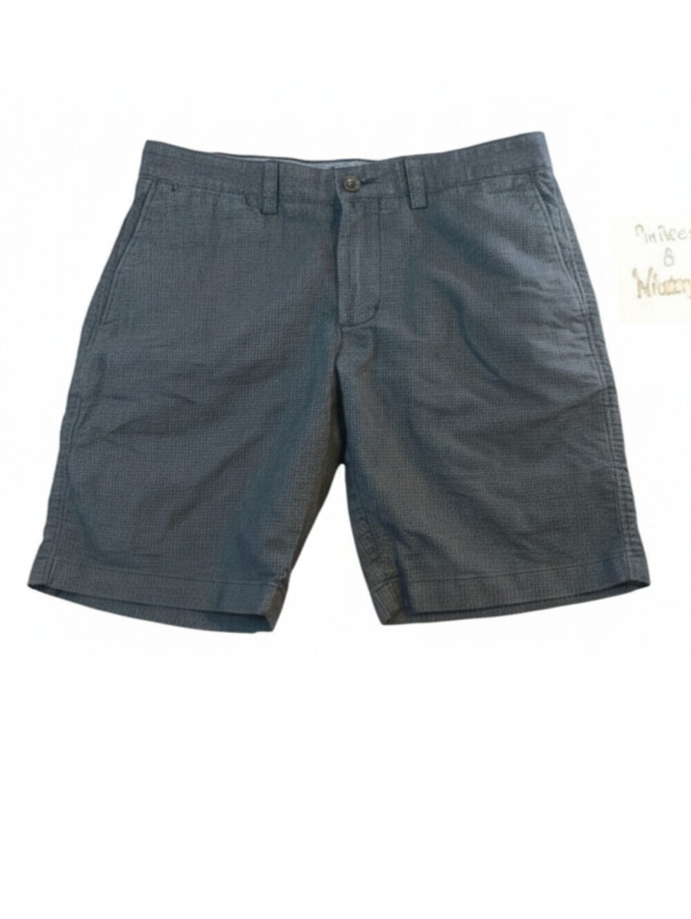Banana Republic Aiden Shorts Men 30 Blue Plaid Check Slim Fit Chino 2015